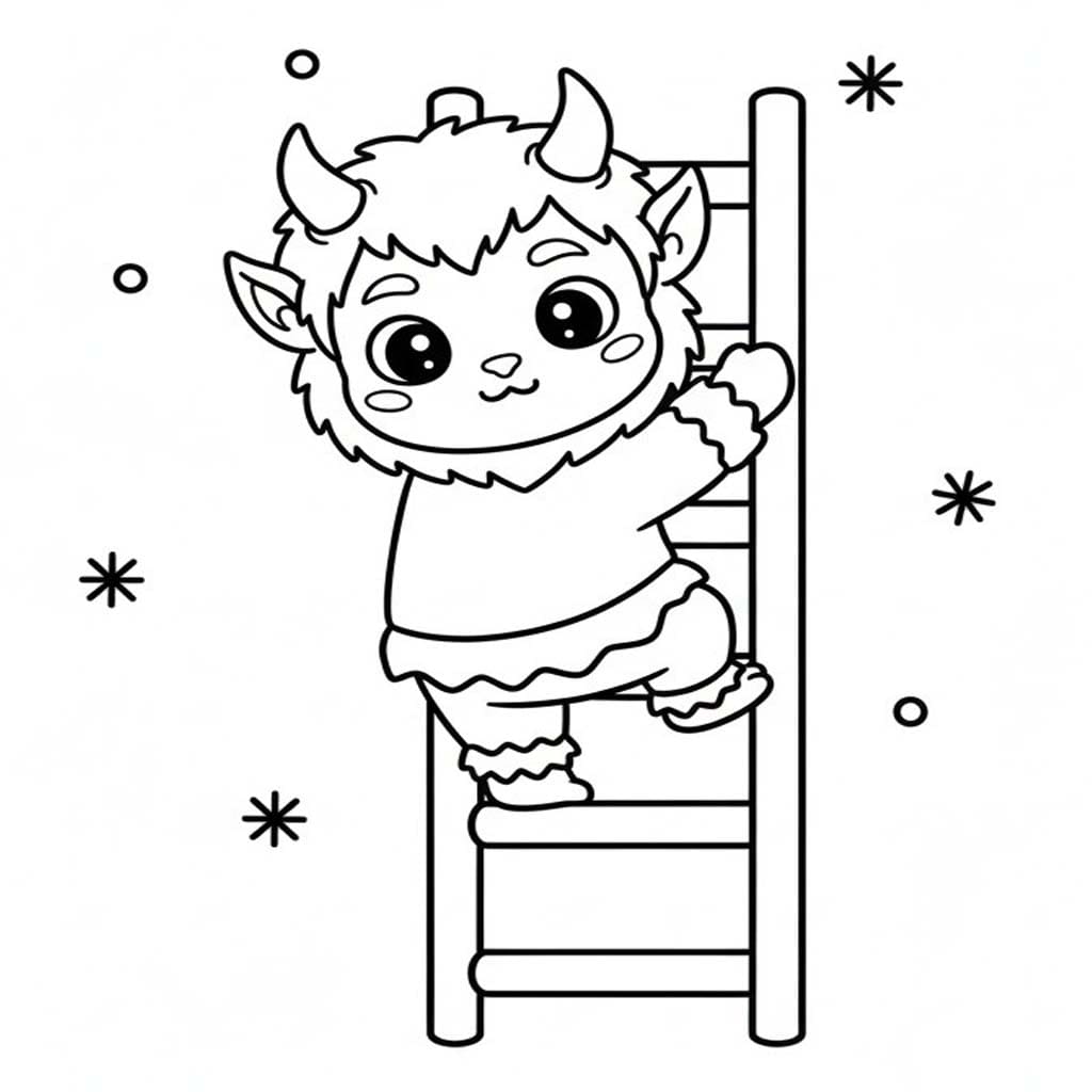 Çizmek Krampus 3 Boyama Sayfası