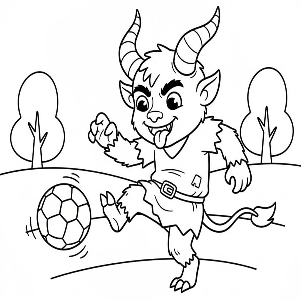 Çizmek Krampus 4 Boyama Sayfası