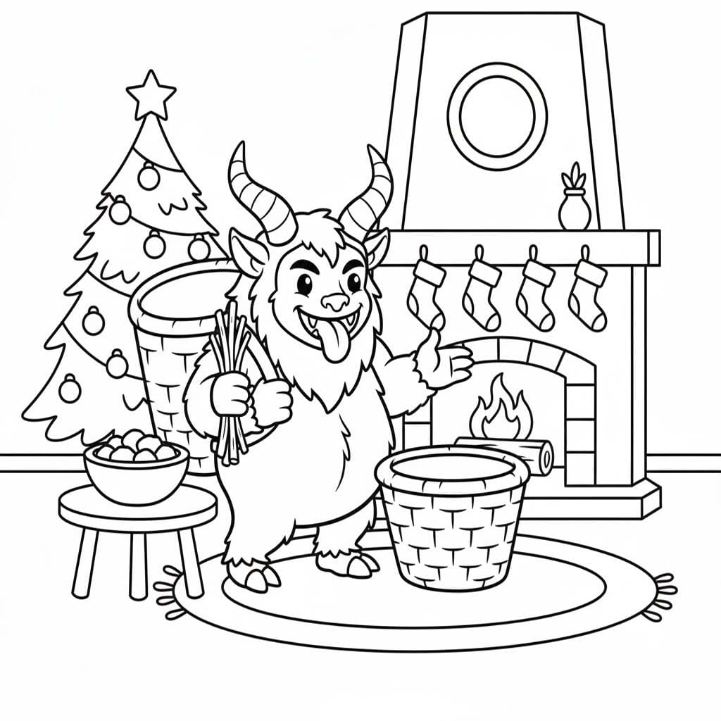 Çizmek Krampus 6 Boyama Sayfası