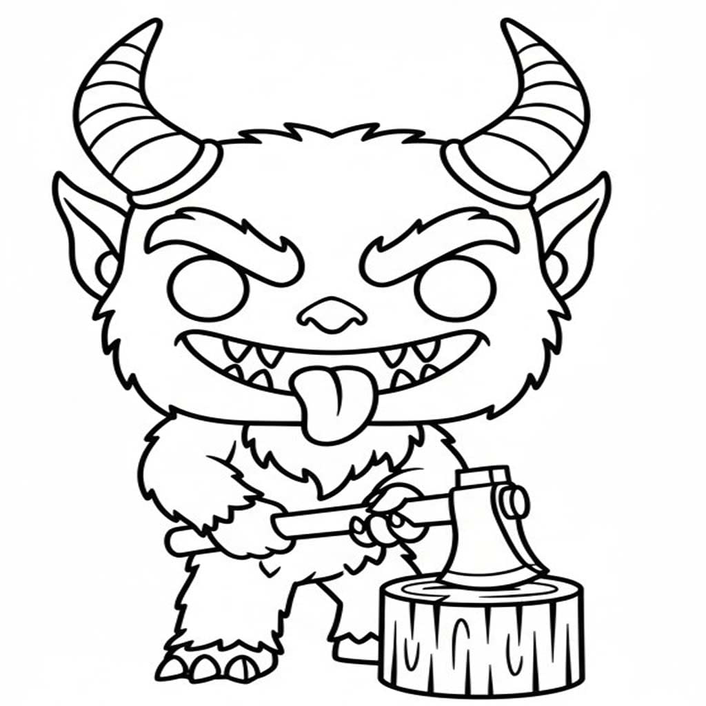 Çizmek Krampus 7 Boyama Sayfası