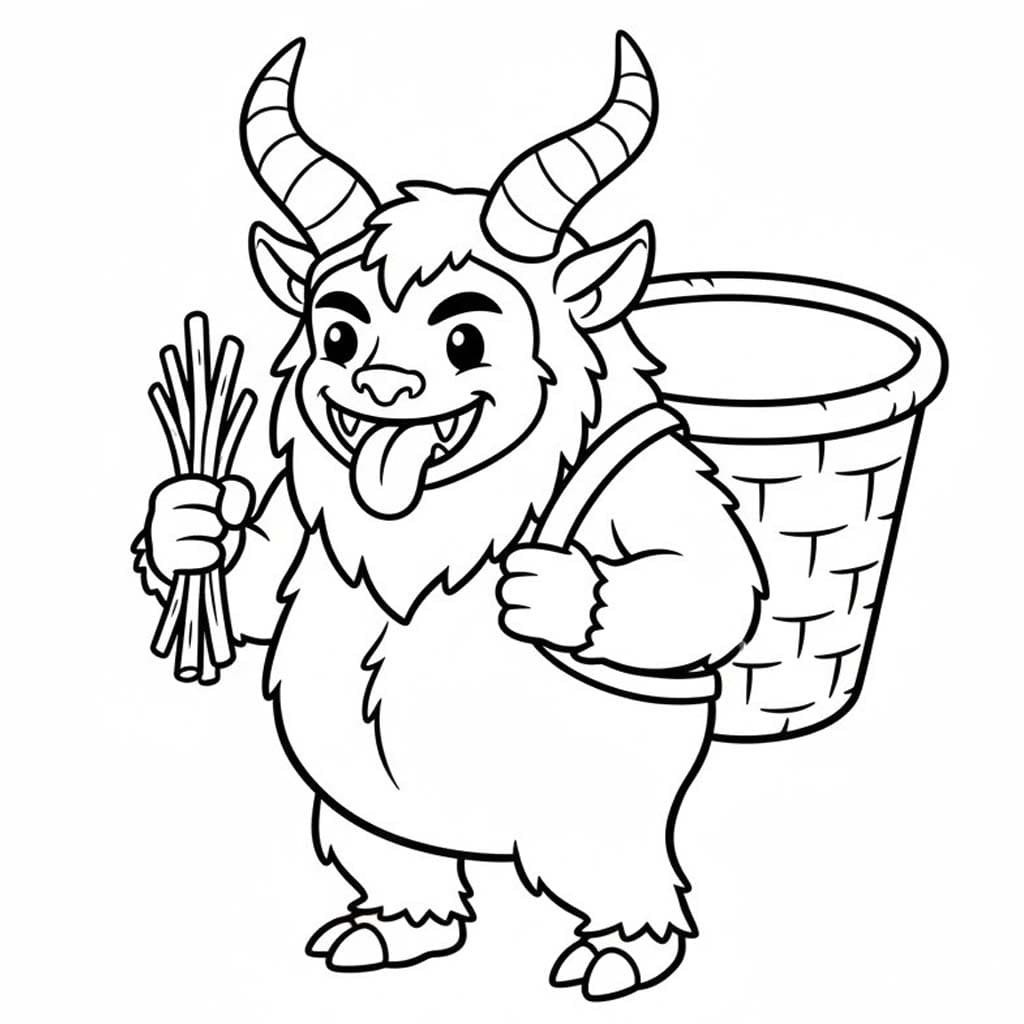 Çizmek Krampus 8 Boyama Sayfası