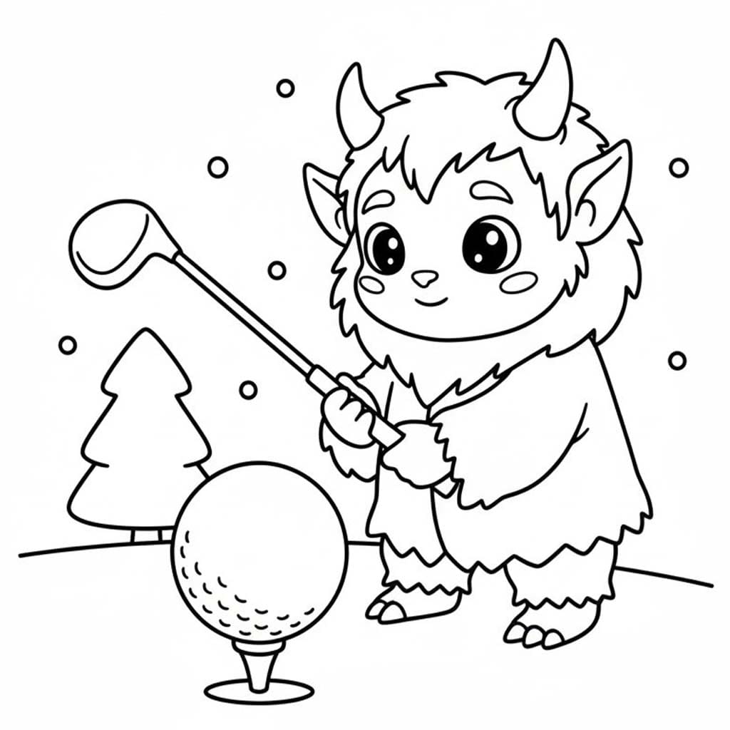 Çizmek Krampus Ücretsiz Boyama Sayfası