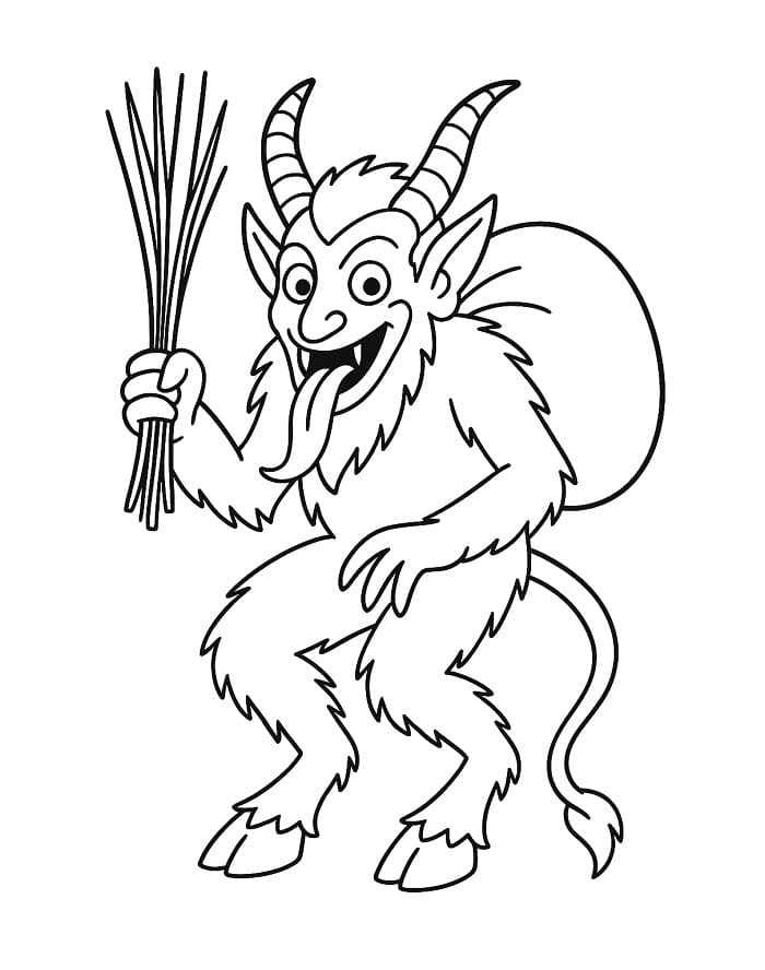 Çizmek Krampus çocuklar için ücretsiz Boyama Sayfası