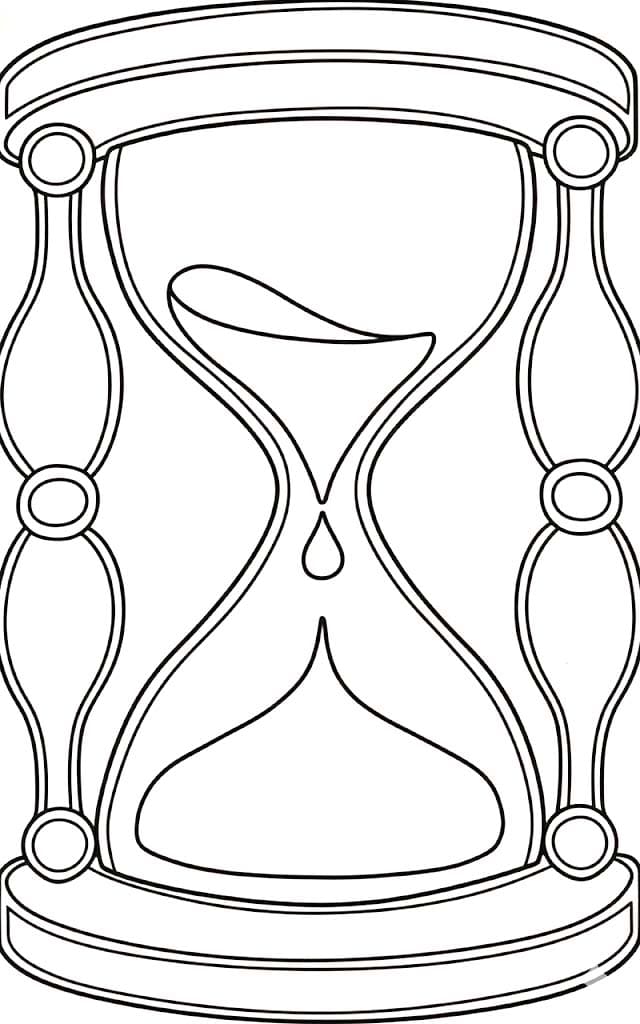 Çizmek Kum Saati Normal Boyama Sayfası