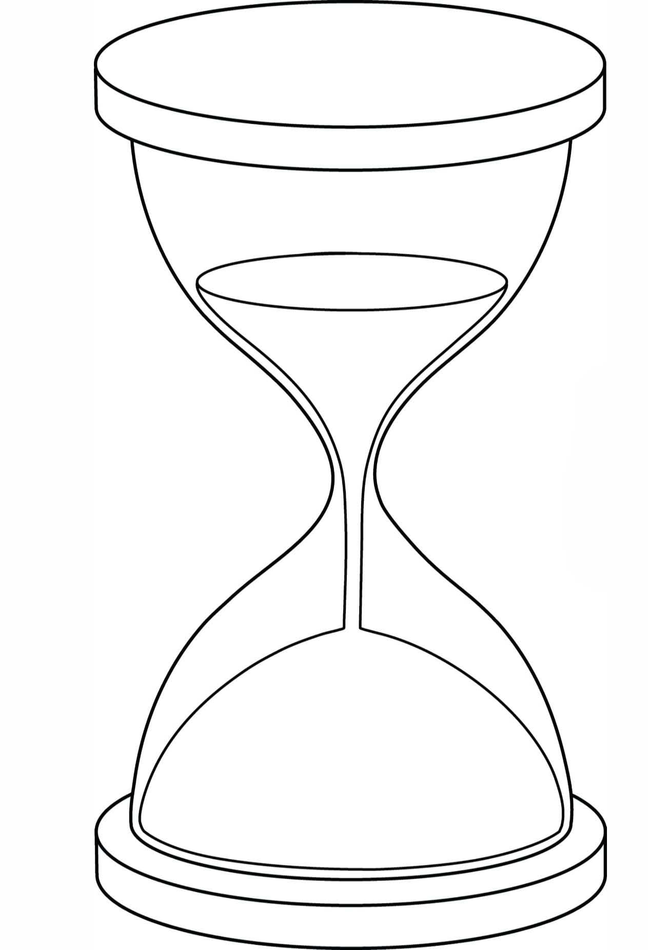 Çizmek Kum Saati Ücretsiz Yazdırılabilir Boyama Sayfası