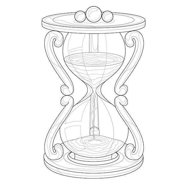 Çizmek Kum Saati Boyama Sayfası