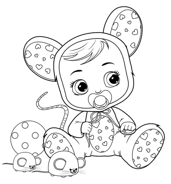 Çizmek Lala dan Cry Babies Boyama Sayfası
