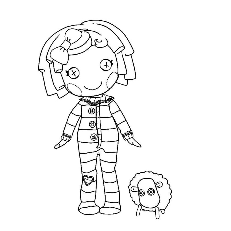 Çizmek Lalaloopsy çocuklar için basit Boyama Sayfası