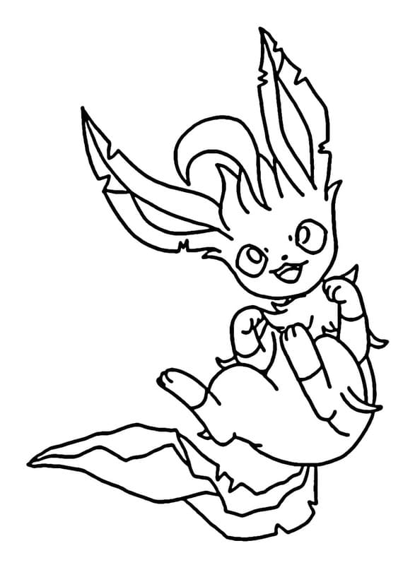 Çizmek Leafeon Boyama Sayfası