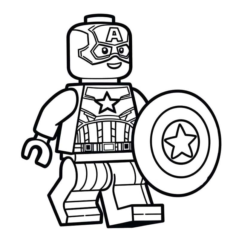 Çizmek Lego Avengers Basit Boyama Sayfası