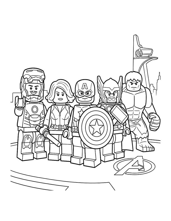 Çizmek Lego Avengers Boyama Sayfası