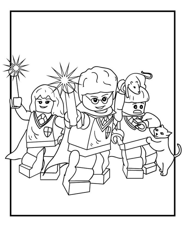 Çizmek Lego Harry Potter basit Boyama Sayfası