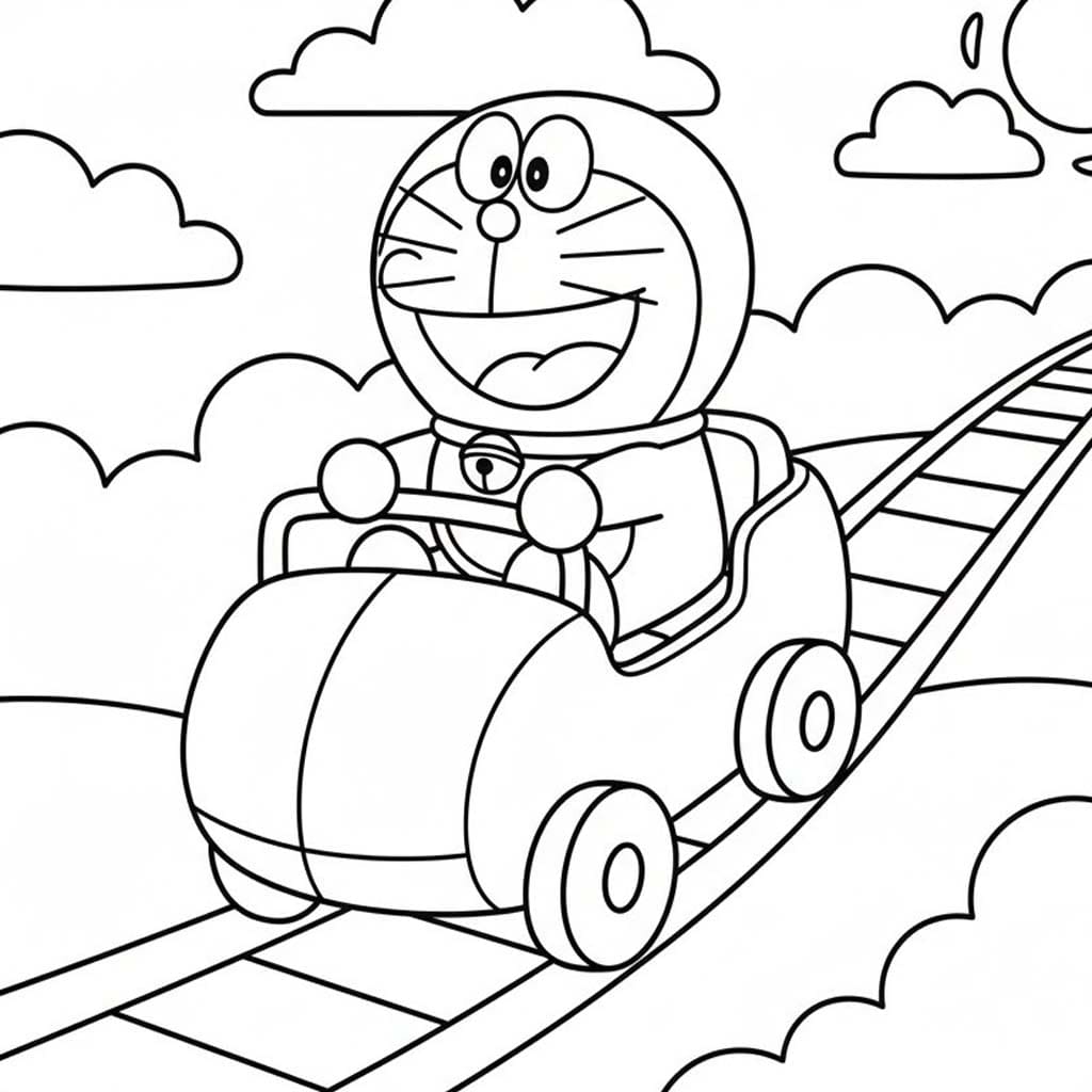 Çizmek Lunapark Treni Ücretsiz Yazdırılabilir Boyama Sayfası