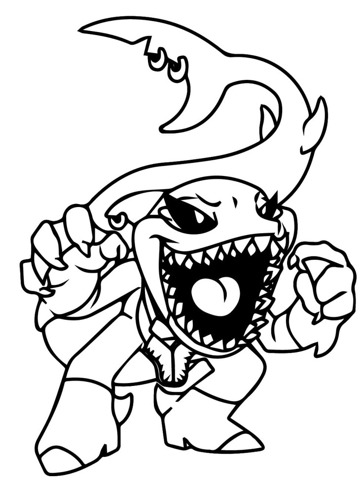 Çizmek Maggie Mako içinde Nightmare Critters Boyama Sayfası