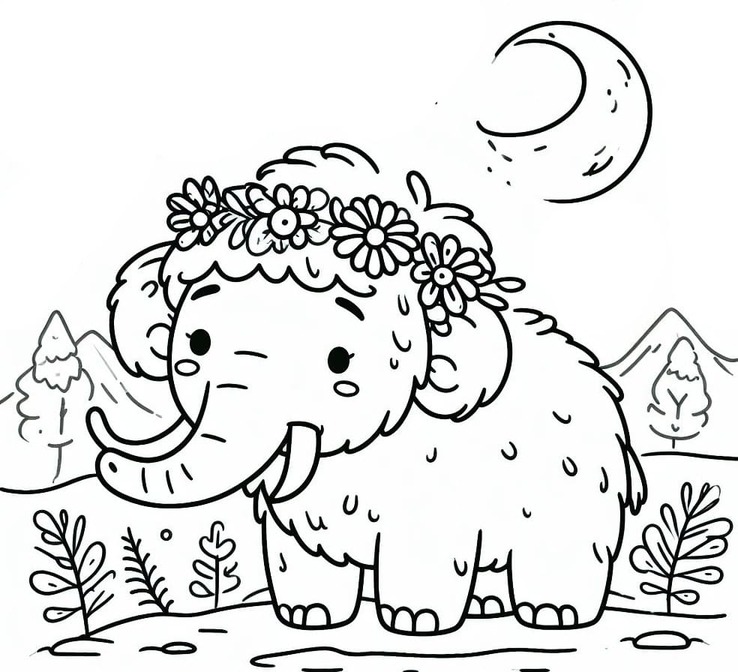 Çizmek Mamut güzel Boyama Sayfası