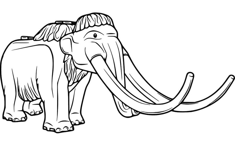 Çizmek Mamut heykel Boyama Sayfası