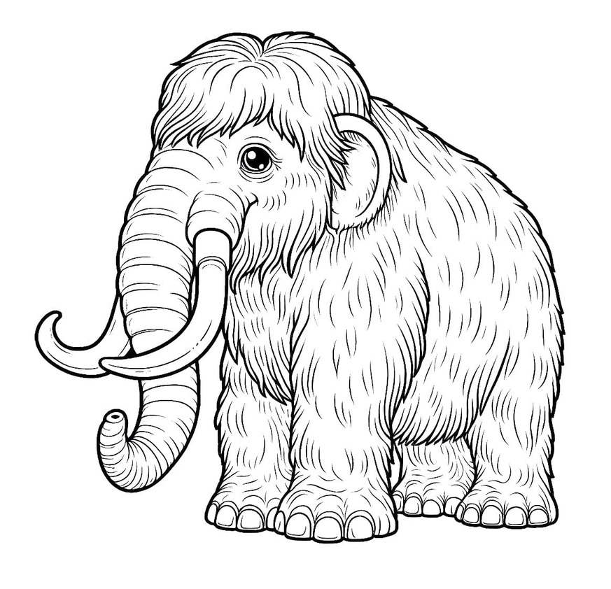 Çizmek Mamut yazdırılabilir Boyama Sayfası