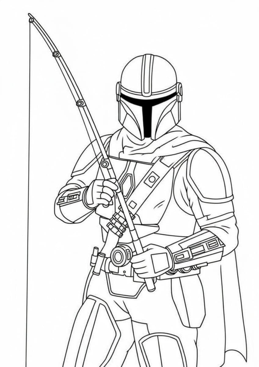 Çizmek Mandalorian Temel Boyama Sayfası