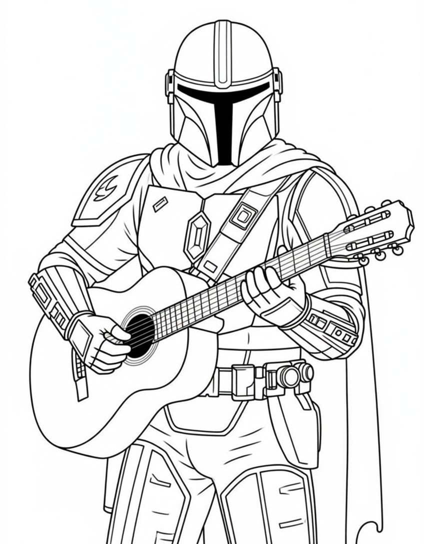 Çizmek Mandalorian Boyama Sayfası