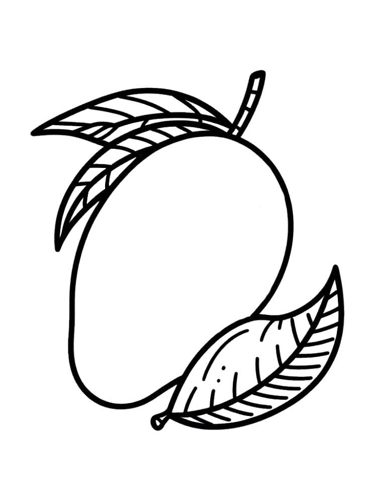 Çizmek Mango basit Boyama Sayfası