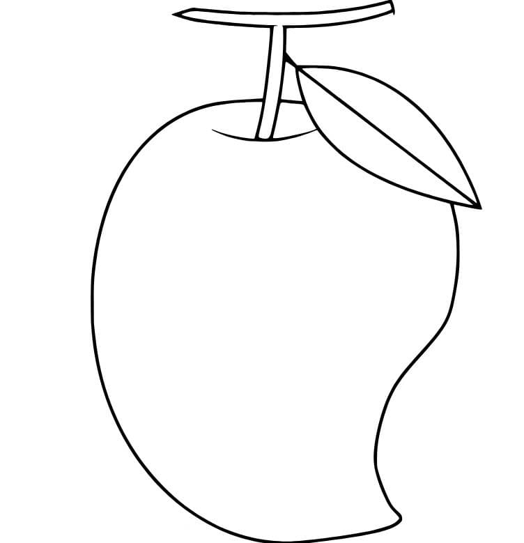 Çizmek Mango çocuklar için basit Boyama Sayfası