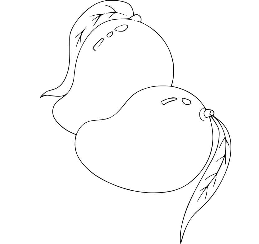 Çizmek Mango çocuklar için kolay Boyama Sayfası