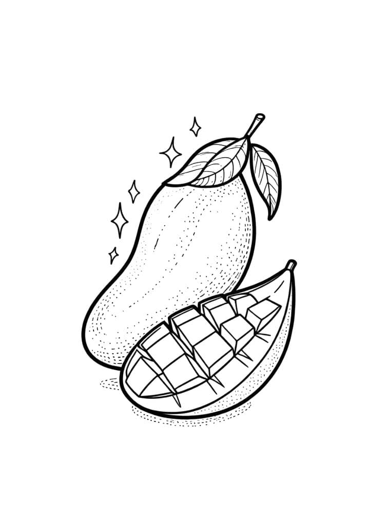 Çizmek Mango çocuklar için ücretsiz Boyama Sayfası