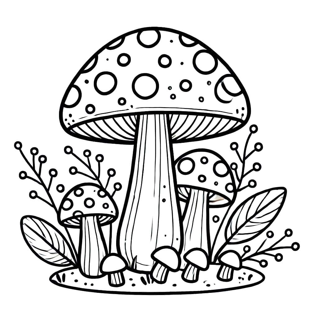 Çizmek Mantar 4 Boyama Sayfası