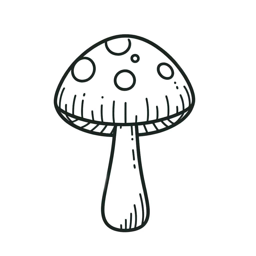 Çizmek Mantar basit Boyama Sayfası