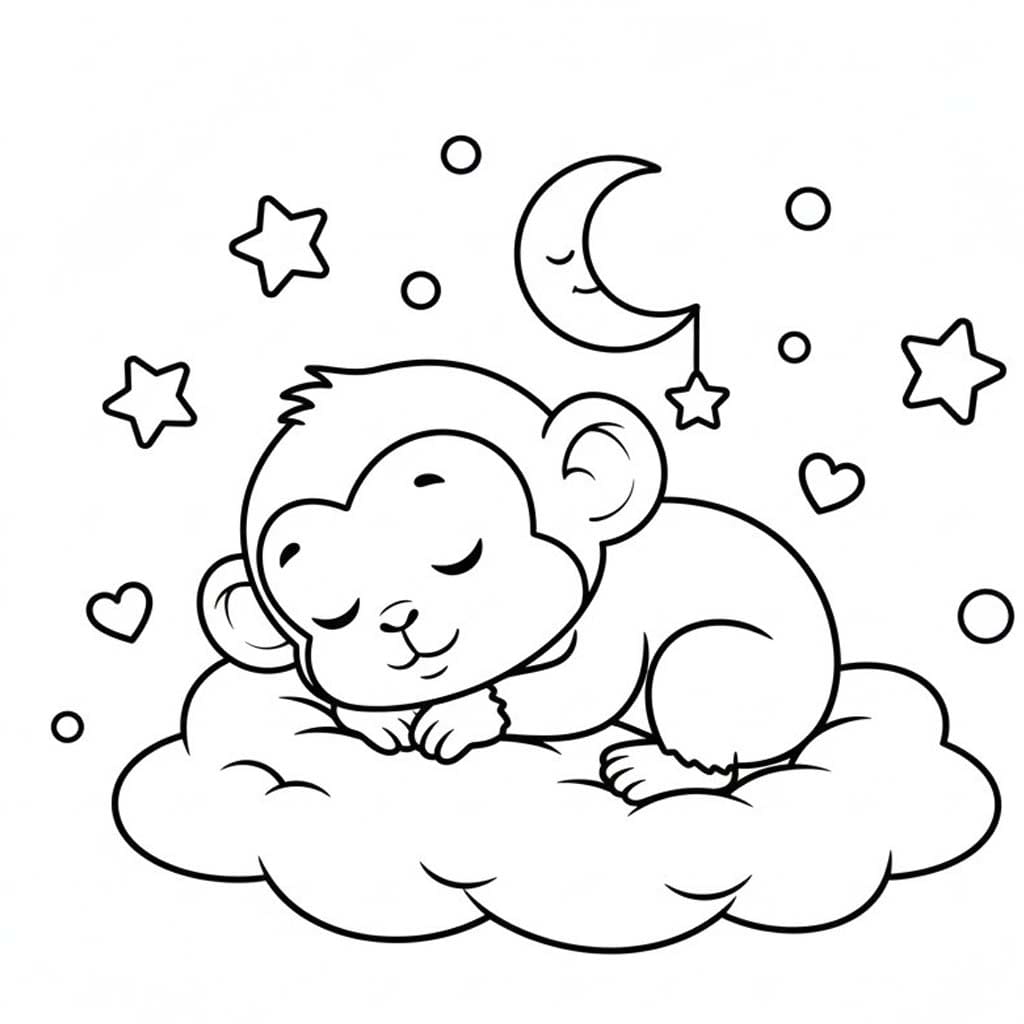 Çizmek Maymun 1 Boyama Sayfası