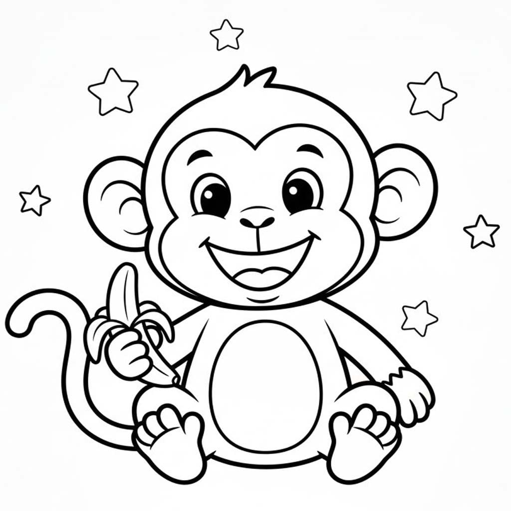Çizmek Maymun 2 Boyama Sayfası