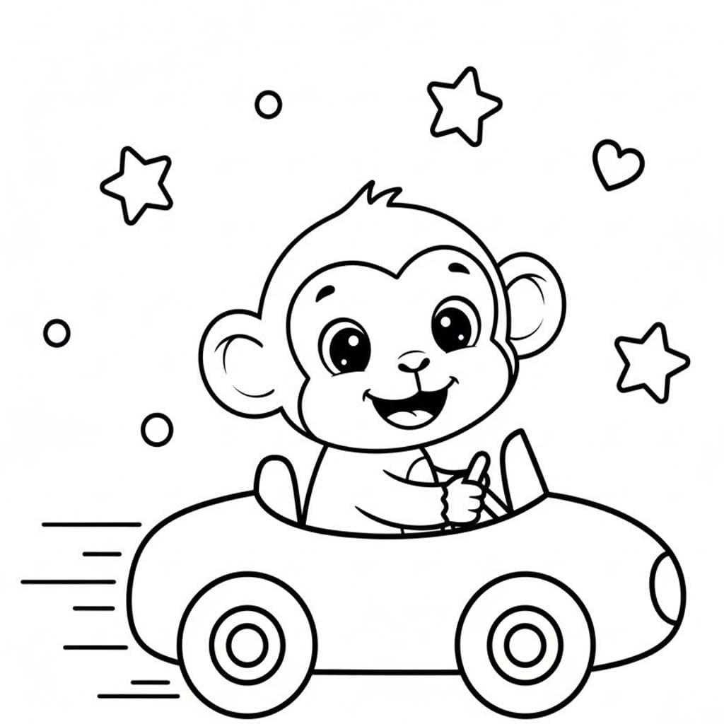 Çizmek Maymun 3 Boyama Sayfası