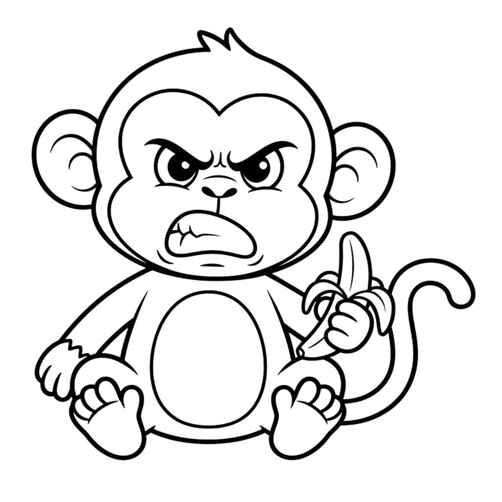 Çizmek Maymun 4 Boyama Sayfası