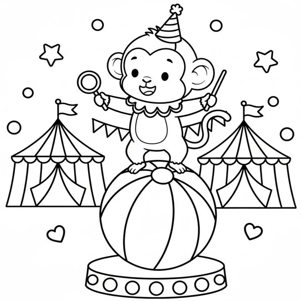 Çizmek Maymun 6 Boyama Sayfası