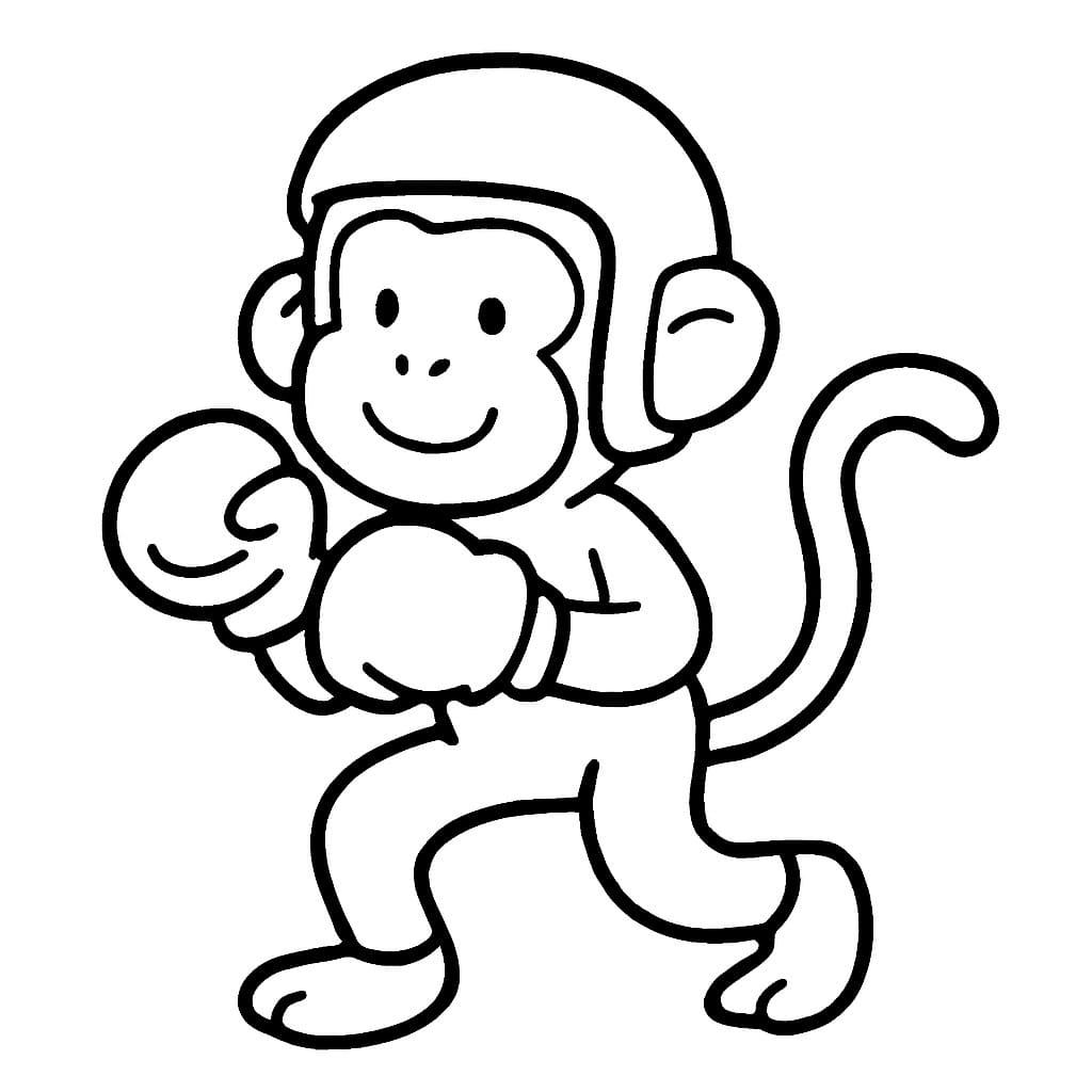 Çizmek Maymun Çocuklar için Boyama Sayfası