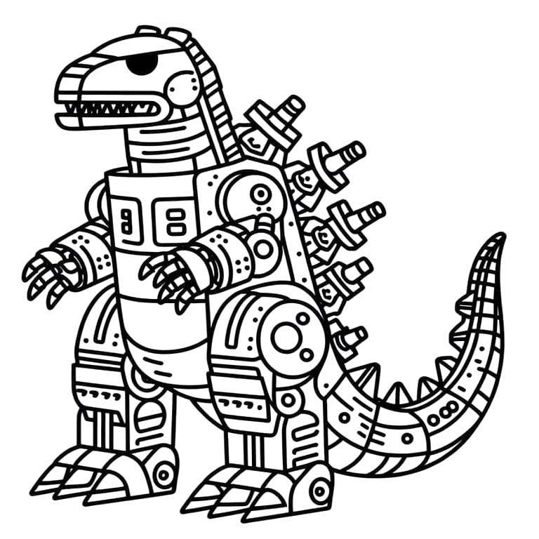 Çizmek Mechagodzilla kolay Boyama Sayfası