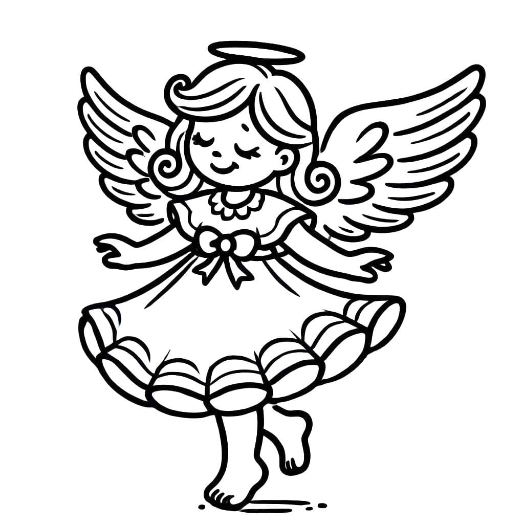 Çizmek Melek Ücretsiz yazdırılabilir Boyama Sayfası