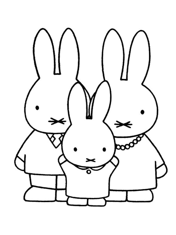 Çizmek Miffy 1 Boyama Sayfası