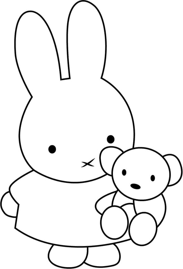 Çizmek Miffy 2 Boyama Sayfası