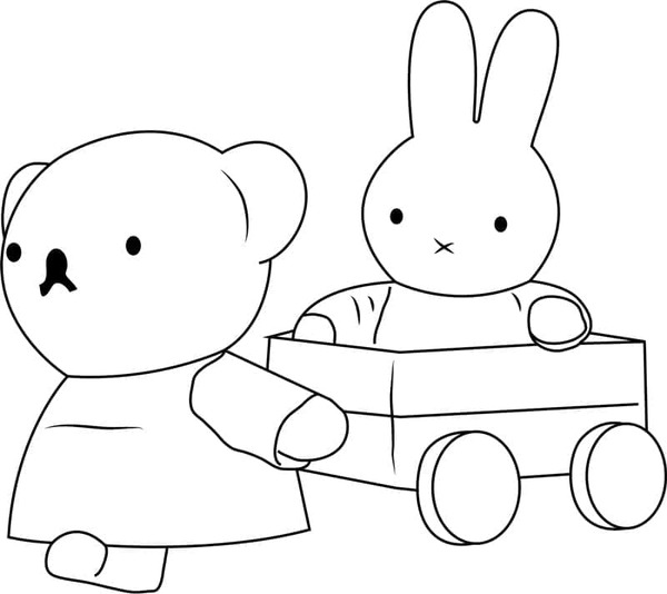 Çizmek Miffy 4 Boyama Sayfası