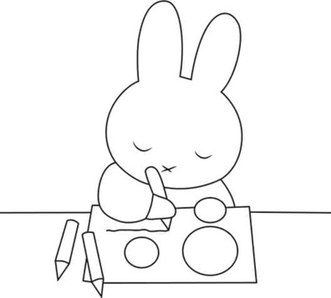 Çizmek Miffy 5 Boyama Sayfası