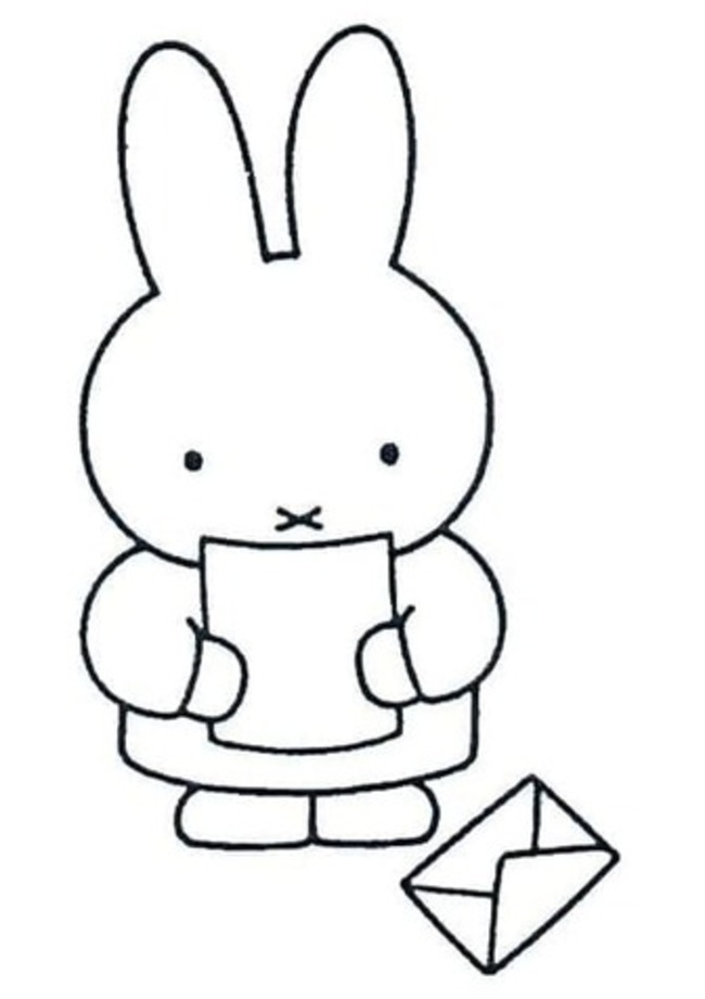 Çizmek Miffy çocuklar için Boyama Sayfası