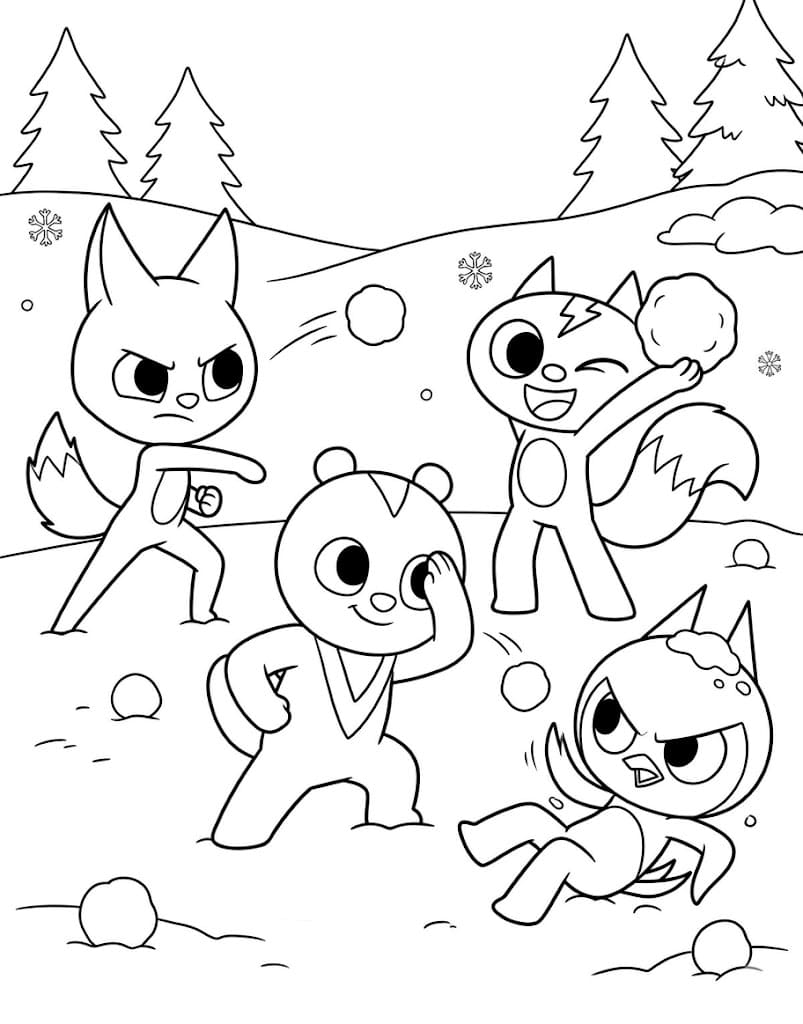 Çizmek Miniforce Ücretsiz yazdırılabilir Boyama Sayfası