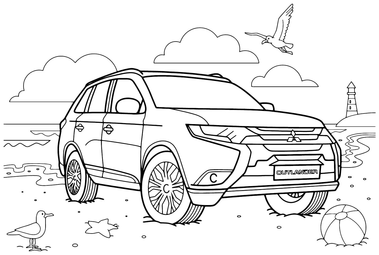 Çizmek Mitsubishi 8 Boyama Sayfası