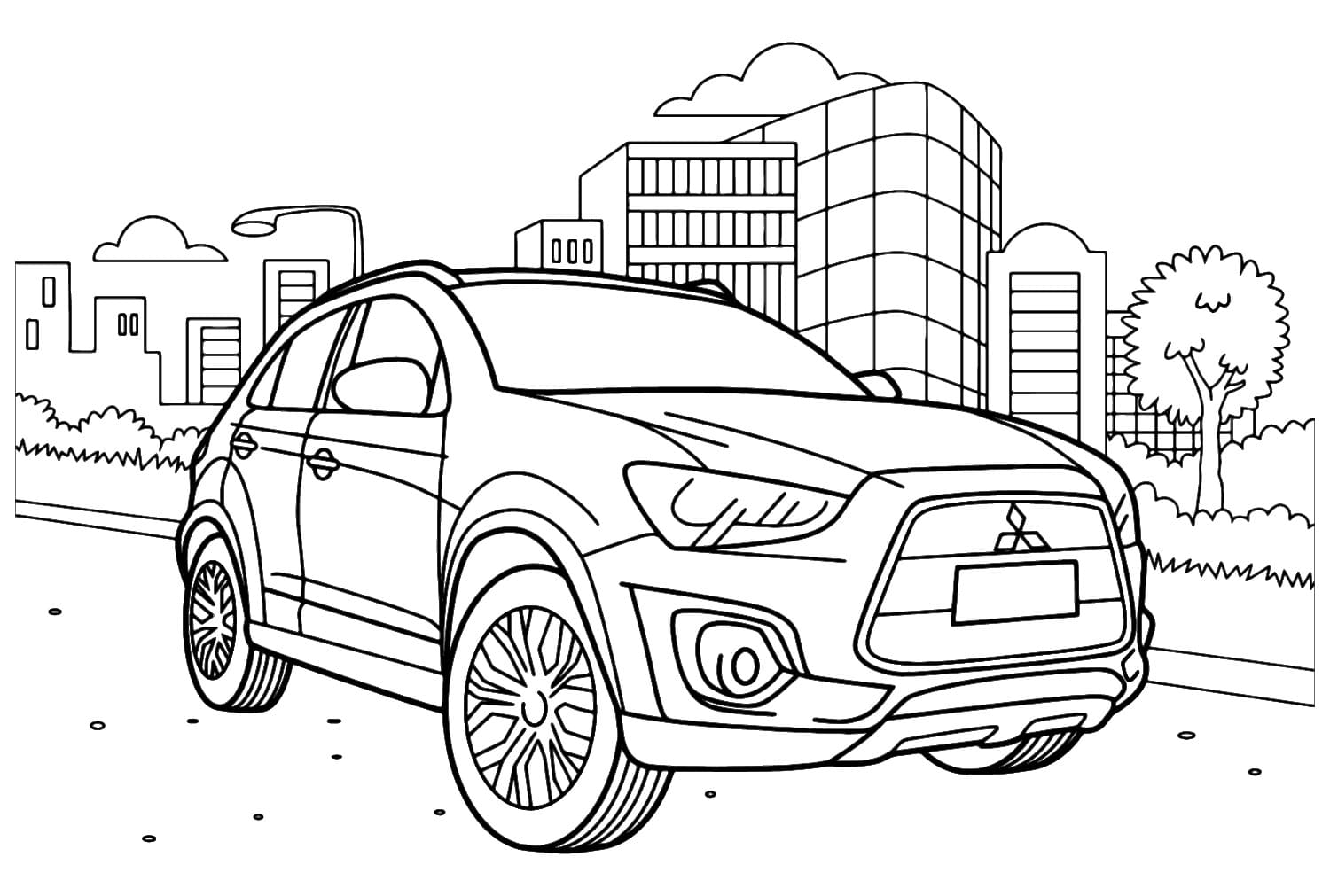 Çizmek Mitsubishi Ücretsiz Yazdırılabilir Boyama Sayfası