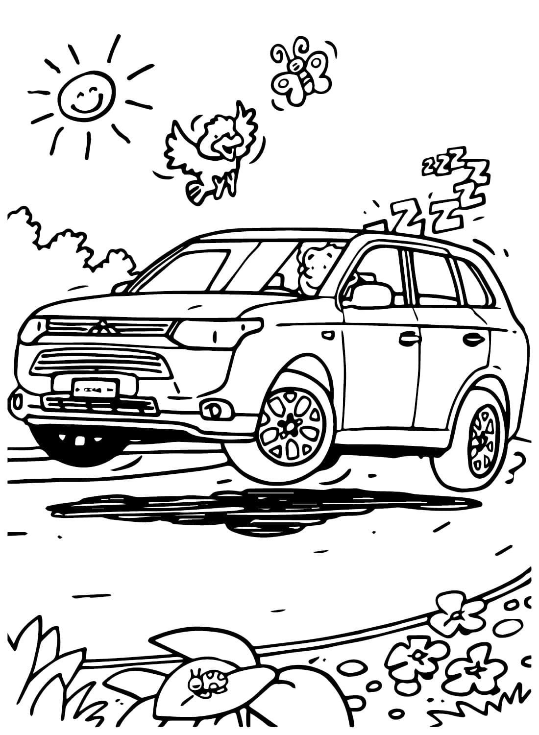 Çizmek Mitsubishi Yazdırılabilir Boyama Sayfası