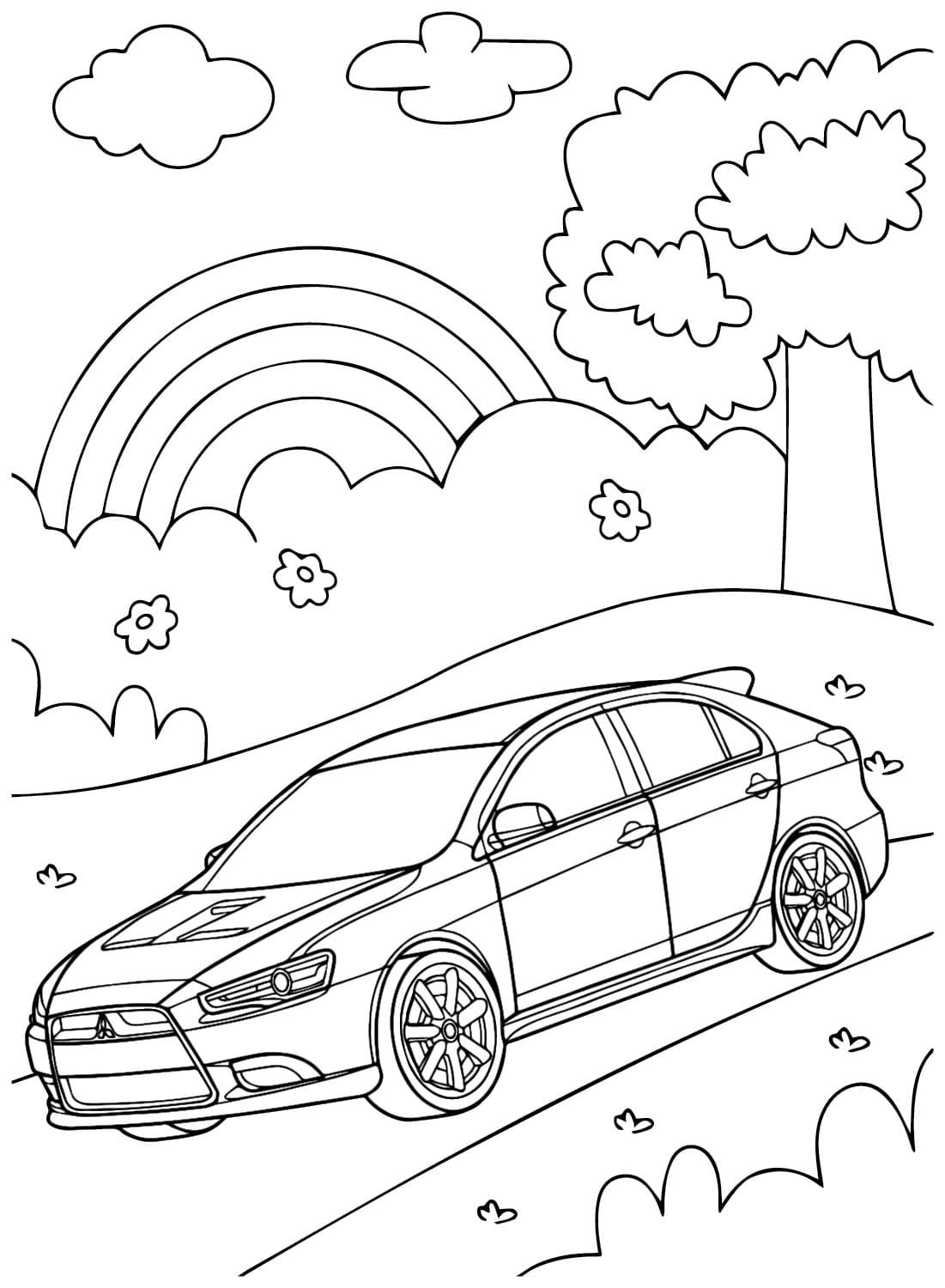 Çizmek Mitsubishi basit Boyama Sayfası