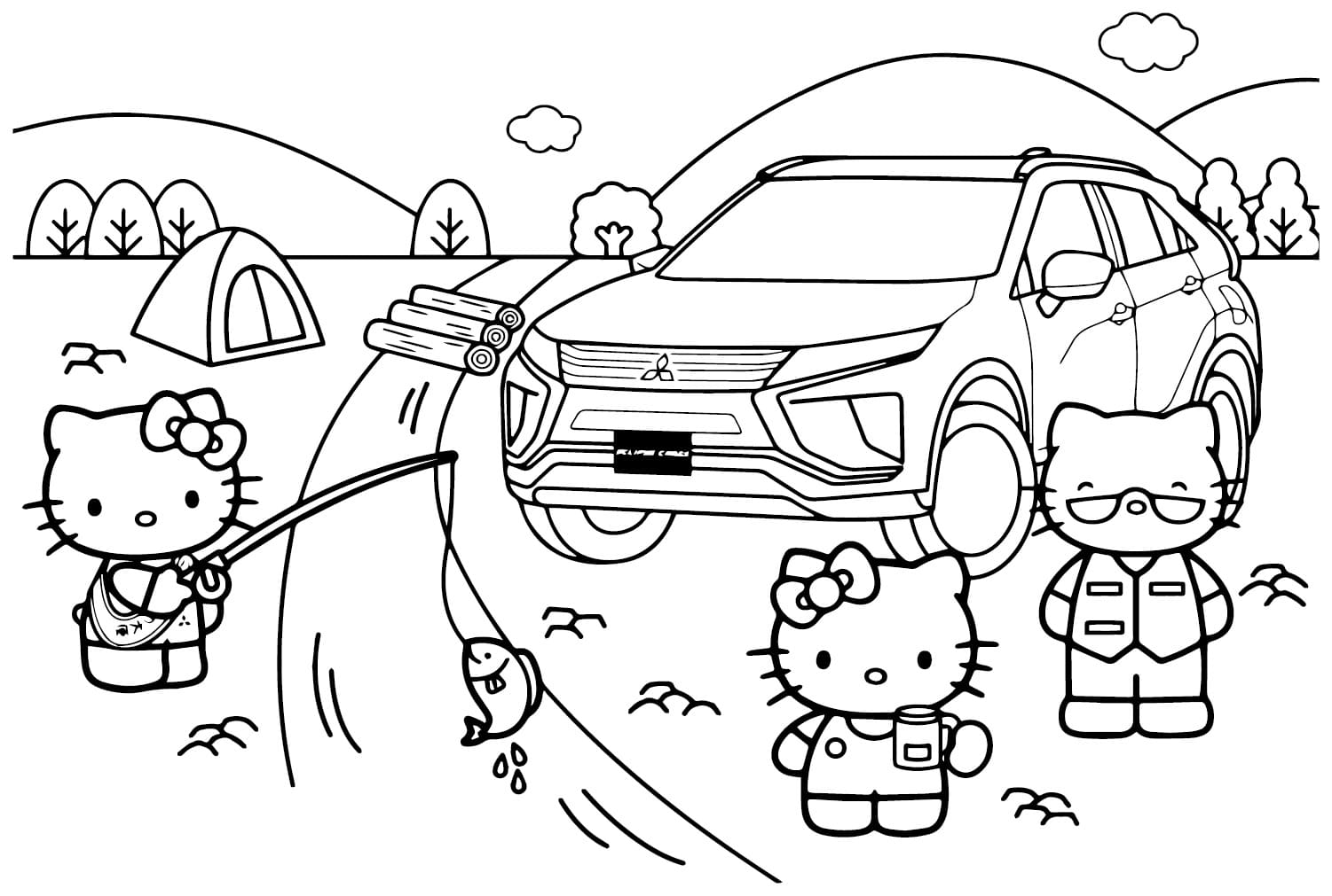 Çizmek Mitsubishi çocuklar için yazdırılabilir Boyama Sayfası