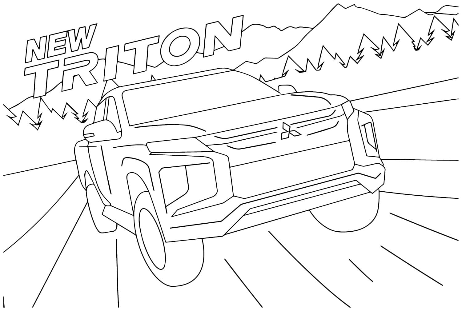 Çizmek Mitsubishi kolay Boyama Sayfası