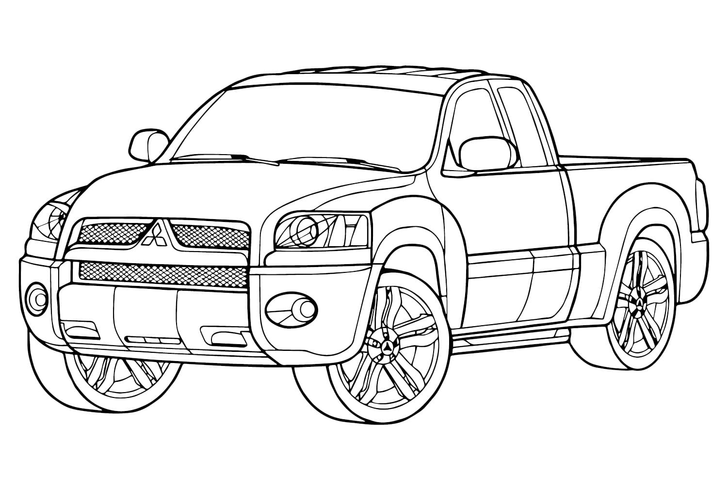 Çizmek Mitsubishi taslak Boyama Sayfası